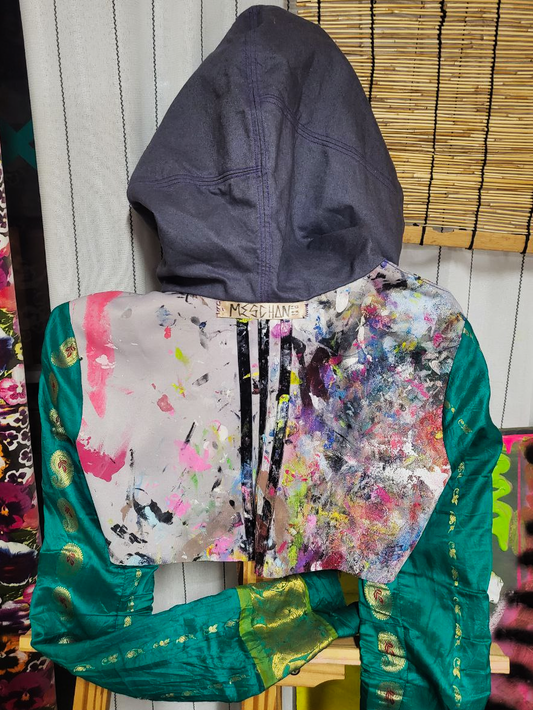 Artiste Sauvage cropped hoodie - Kanchipuram Series - 1of3