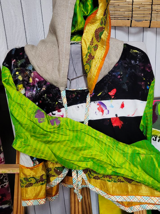 Artiste Sauvage cropped hoodie - Kanchipuram Series - 2of3