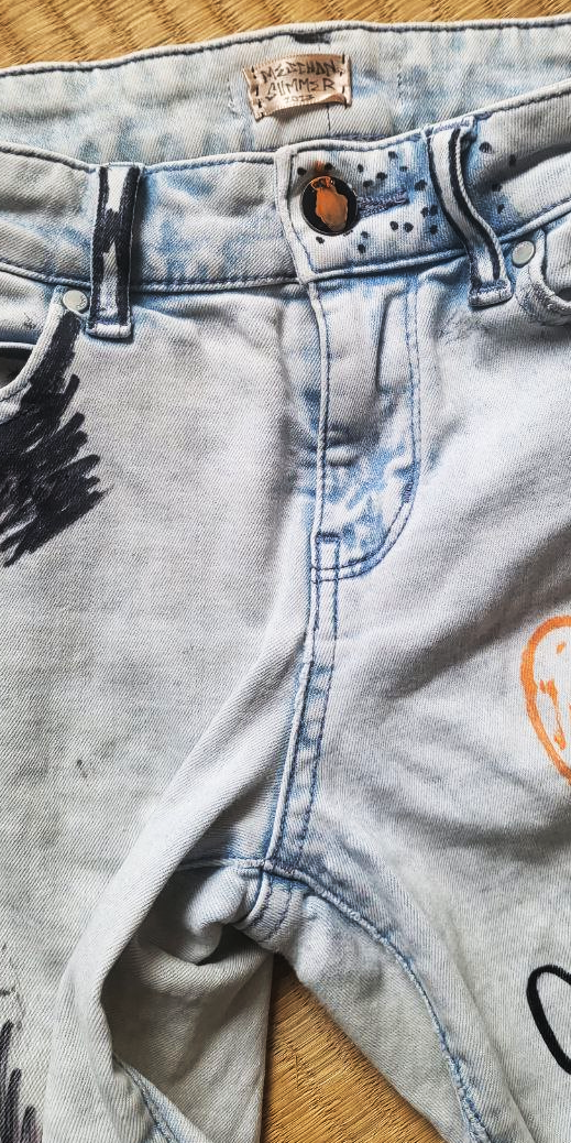 is W A Y shape Acid Wash Jeans - 1of1